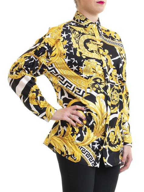 versace savage barocco shirt|Versace barroco print silk shirt.